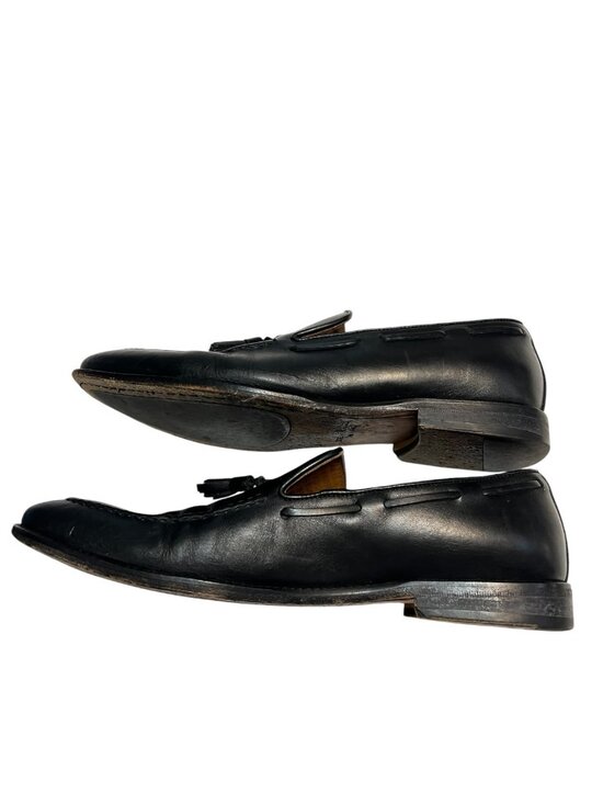 Bruno Magli Tassel Loafers Mens 7 M Black Leather Slip On Dress Shoes Italy main image 7
